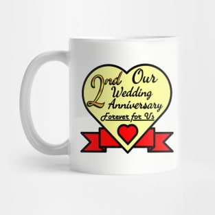 2nd wedding anniversary Mug